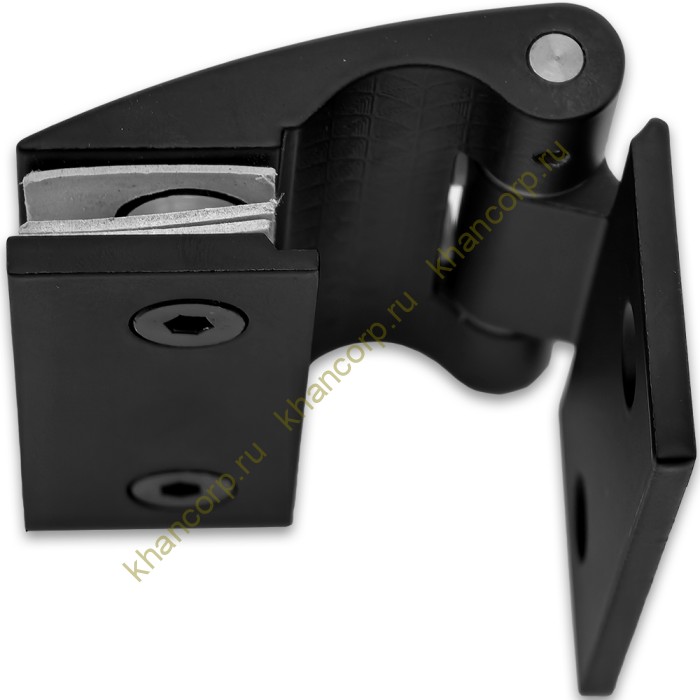 Петля Европа FDP-114 стена-стекло 90° без крышек, цинк/черный