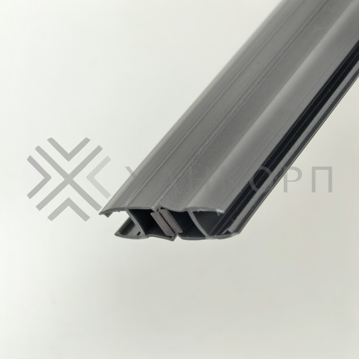 Уплотнитель магнитный ПРЕМИУМ 180° серый 2.5 м под стекло 8 мм FDPP-513.8