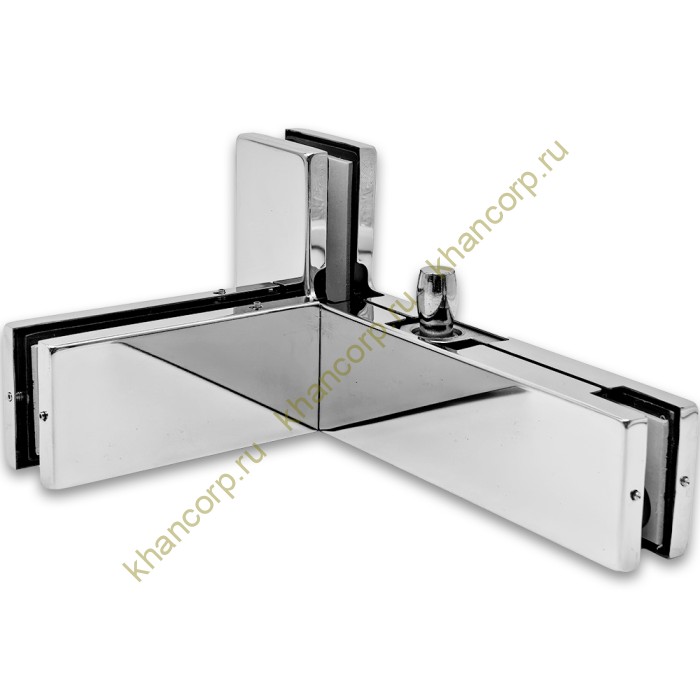 Фитинг угловой FKF-35L с осью и ребром жесткости левосторонний, нержавейка/полированный