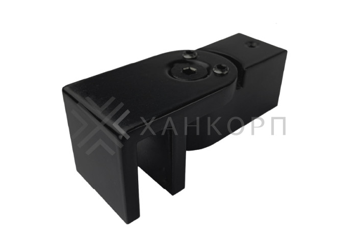 Держатель стекла FDC-50, 15х15 торцевой 0°-180°, нержавейка/черный