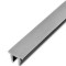 Верхняя заглушка FDPA-500.1 для п-образного профиля 19х13х2 мм, 1 м, алюминий/матовый