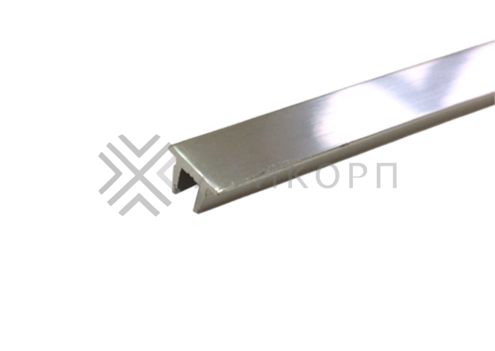 Верхняя заглушка FDPA-500.1 для п-образного профиля 19х13х2 мм, 1 м, алюминий/матовый