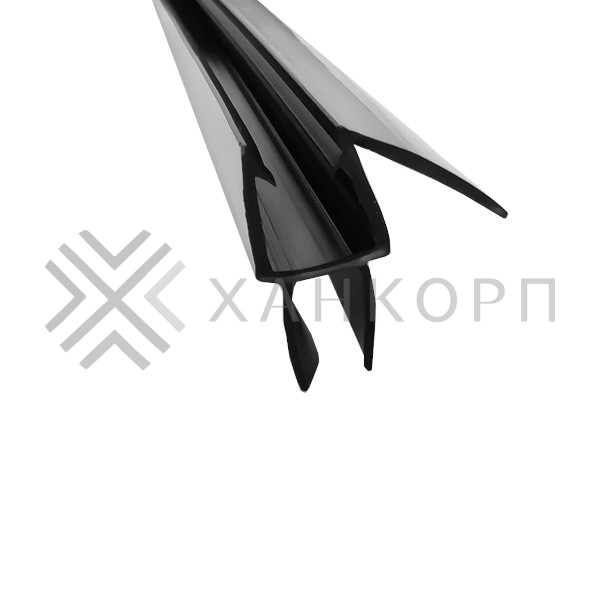 Уплотнитель ПРЕМИУМ нижний черный 1.1 м под стекло 8 мм FDPP-436.8