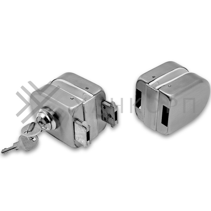 Замок FKZ-32 зажимной ключ/ключ, нержавейка/матовый