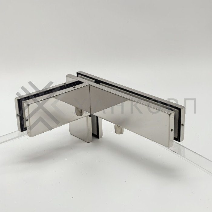 Фитинг угловой FKF-35R с осью и ребром жесткости правосторонний, нержавейка/полированный