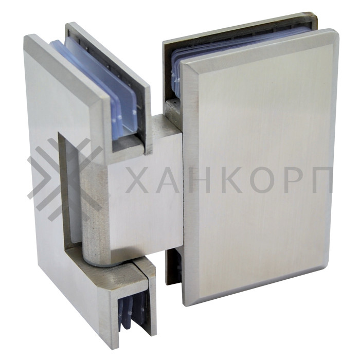 Петля Бета β FDP-22 стекло-стекло 180˚, нержавейка/матовый