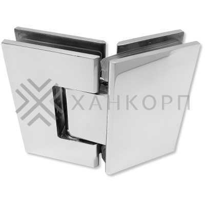 Петля Альфа α FDP-14E стекло-стекло 135˚, нержавейка/полированный