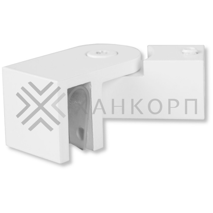 Держатель стекла FDC-50, 15х15 торцевой 0°-180°, нержавейка/белый