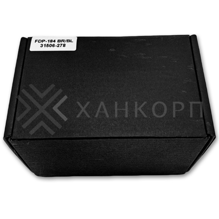 Петля Аврора FDP-184 стекло-стекло 90˚ с крышками, латунь/черный