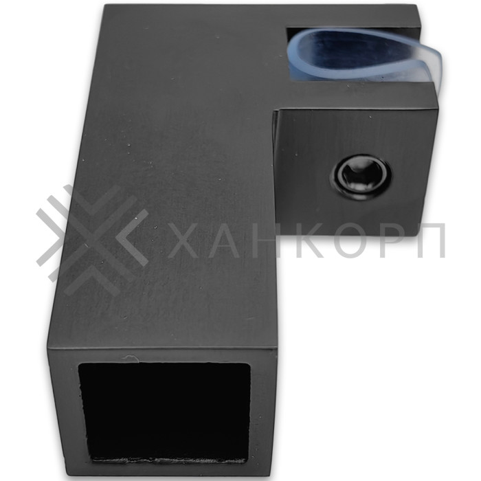 Держатель стекла FDC-61, 15х15 торцевой 90°, нержавейка/оружейная сталь