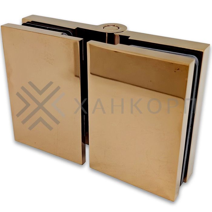 Петля Майя FDP-171 стекло-стекло 180˚, латунь/розовое золото