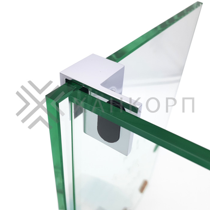 Дверной стопор FDA-06L левый 90˚ к стеклу латунь/хром