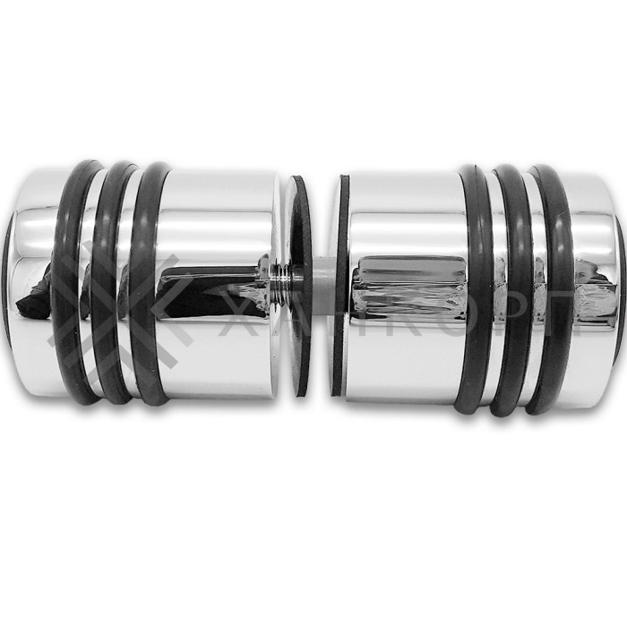 Ручка кноб Йота FDR-143 с двумя резиновыми торцами, латунь/хром