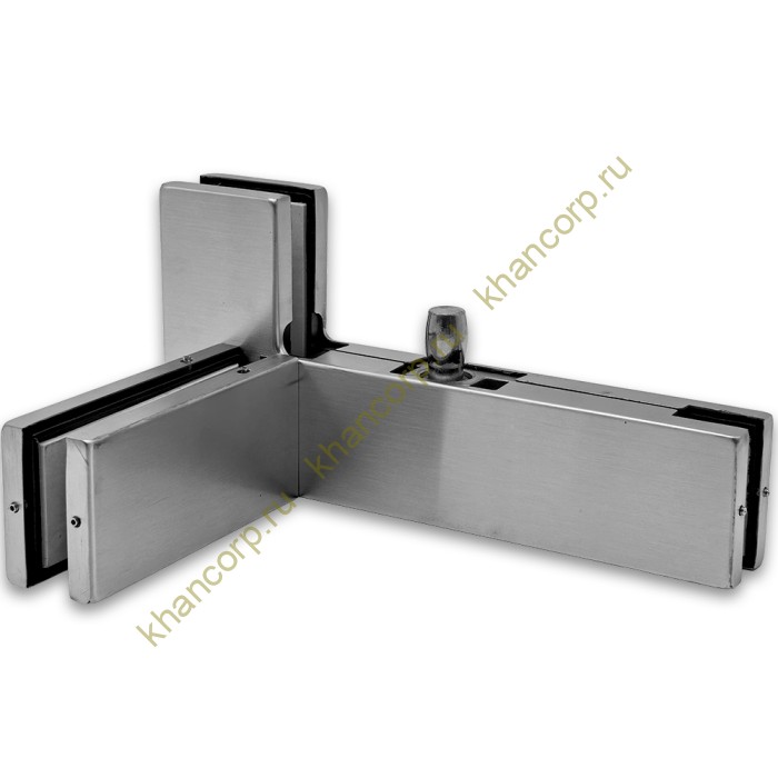 Фитинг угловой FKF-35L с осью и ребром жесткости левосторонний, нержавейка/матовый