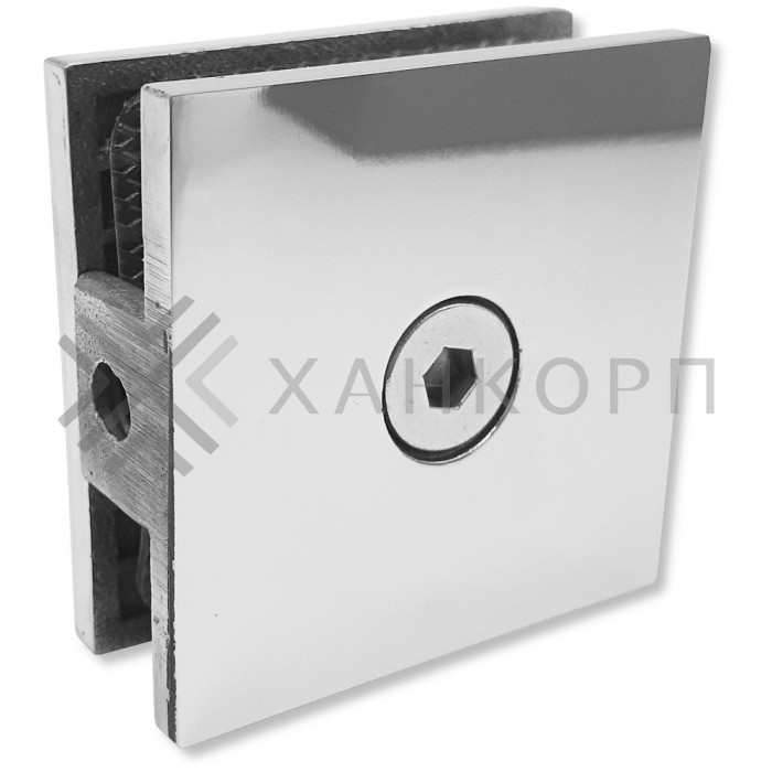  Коннектор Альфа FDK-12, FDK-12 стена-стекло 90˚ нержавейка/полированный