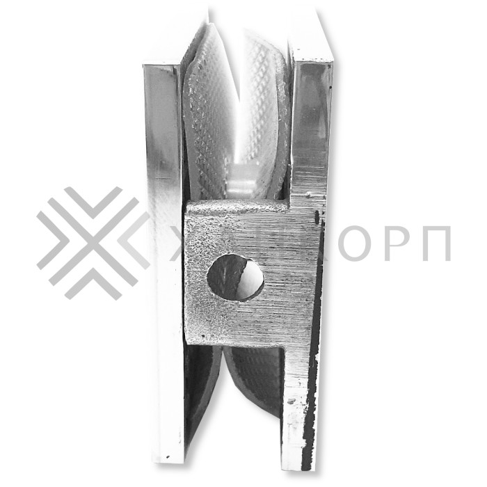  Коннектор Альфа FDK-12, FDK-12 стена-стекло 90˚ нержавейка/полированный