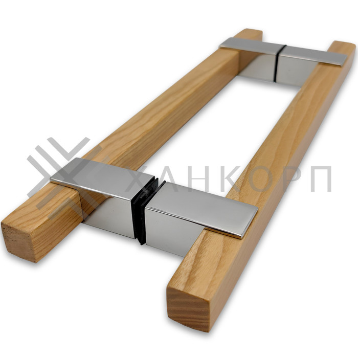 Ручка для сауны FDR-170, 20х220х320 мм, нержавейка/дерево/полированный