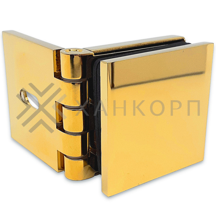 Коннектор Пегас FDK-100 стена-стекло 0°-180°, латунь/золото
