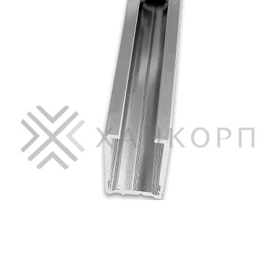 Профиль полированный FDPA-54.22 опорный БЕЗ УПЛОТНИТЕЛЯ 30х17х2 мм под стекло 8 мм, 2.2 м, алюминий/полированный