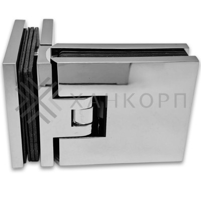 Петля Аврора FDP-184 стекло-стекло 90˚ с крышками, латунь/хром