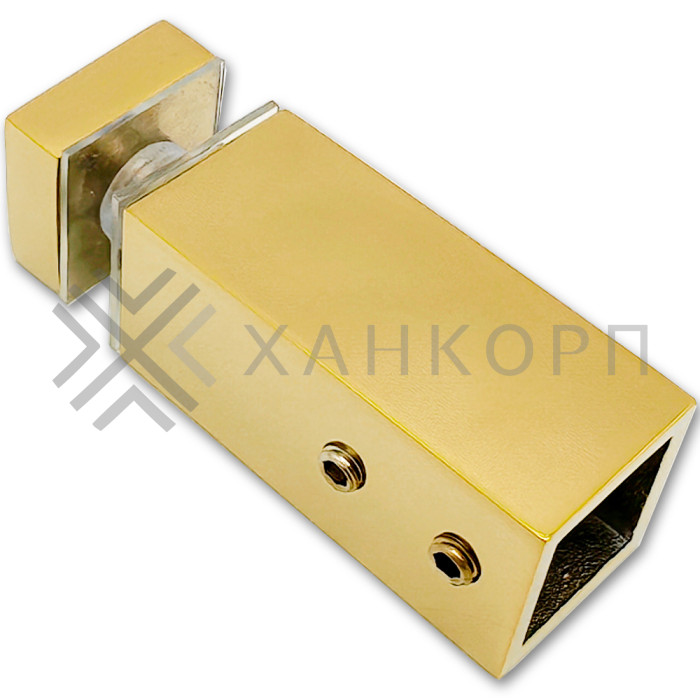 Крепление FDC-54 трубы 15х15 к стеклу, нержавейка/золото