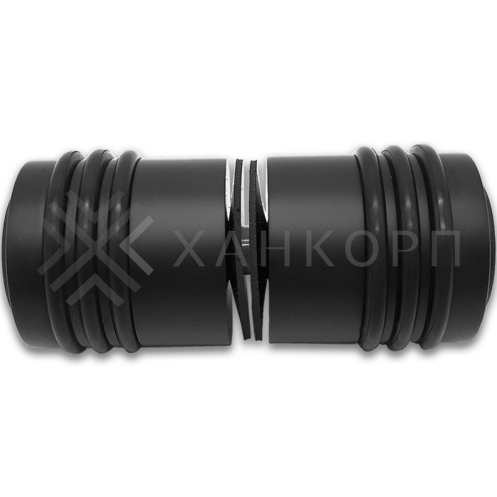 Ручка кноб Йота FDR-143 с двумя резиновыми торцами, латунь/черный