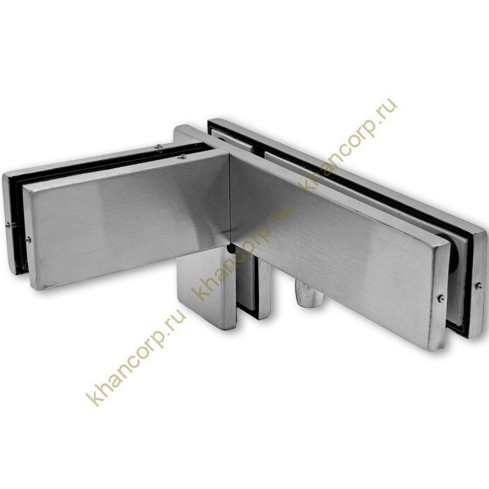 Фитинг угловой FKF-35R с осью и ребром жесткости правосторонний, нержавейка/матовый