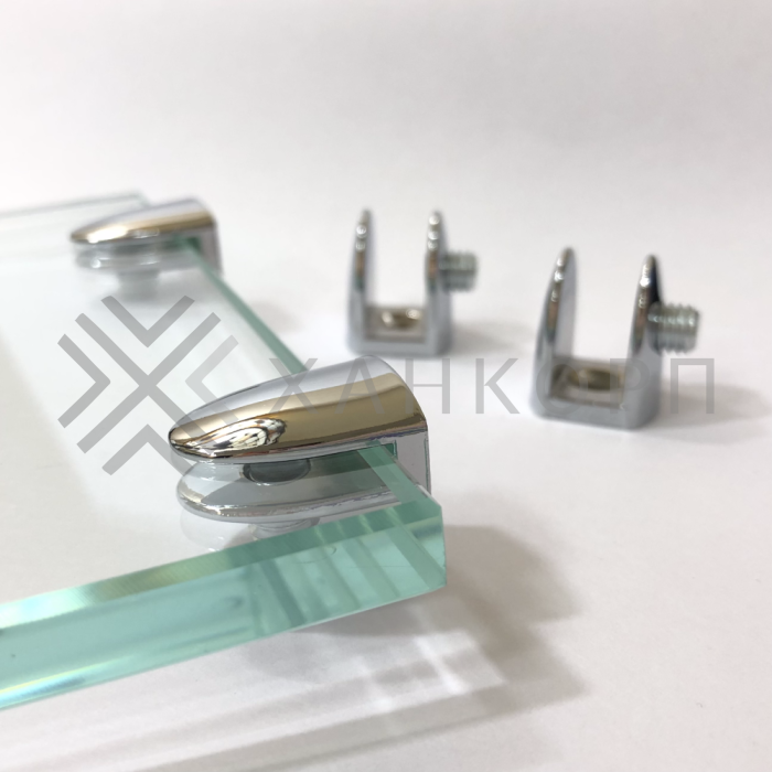 Полкодержатель FDA-30 для стекла и зеркал 8-10 мм, цинк/хром