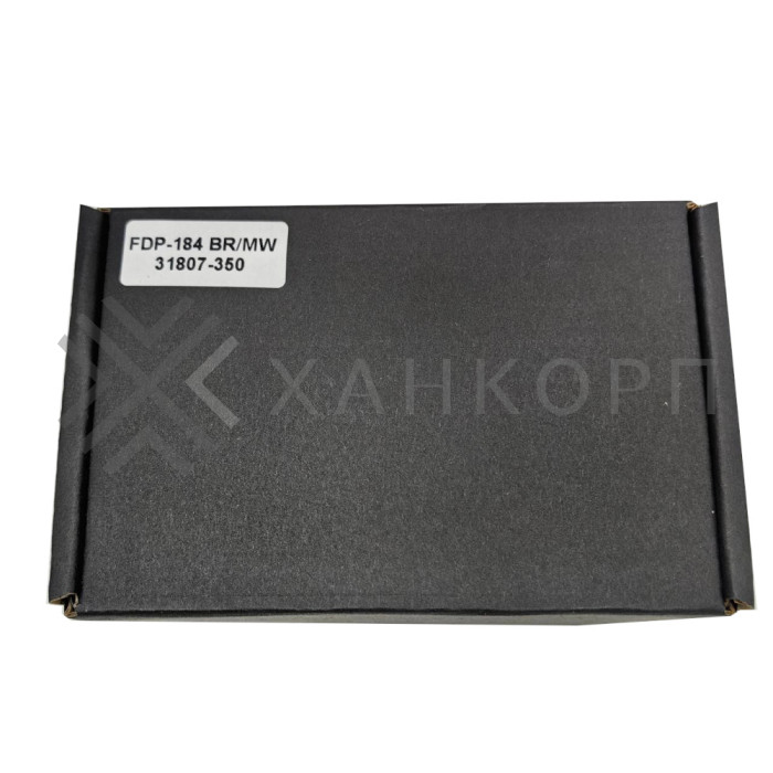 Петля Аврора FDP-184 стекло-стекло 90˚ с крышками, латунь/белый