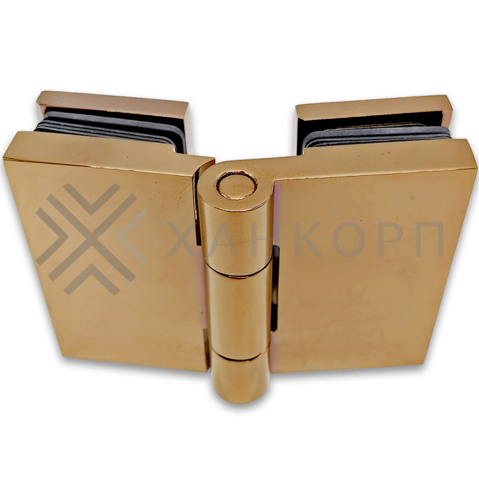 Петля Майя FDP-173 стекло-стекло 135˚-180˚, латунь/розовое золото