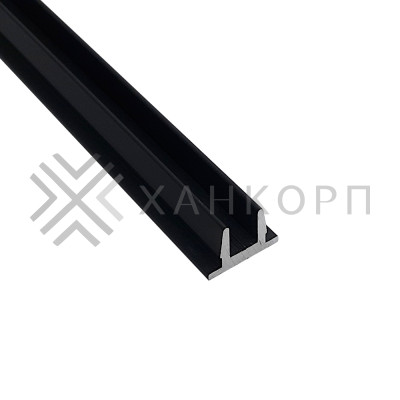 Верхняя заглушка FDPA-500.3 для п-образного профиля 19х13х2 мм, 3 м, алюминий/черный