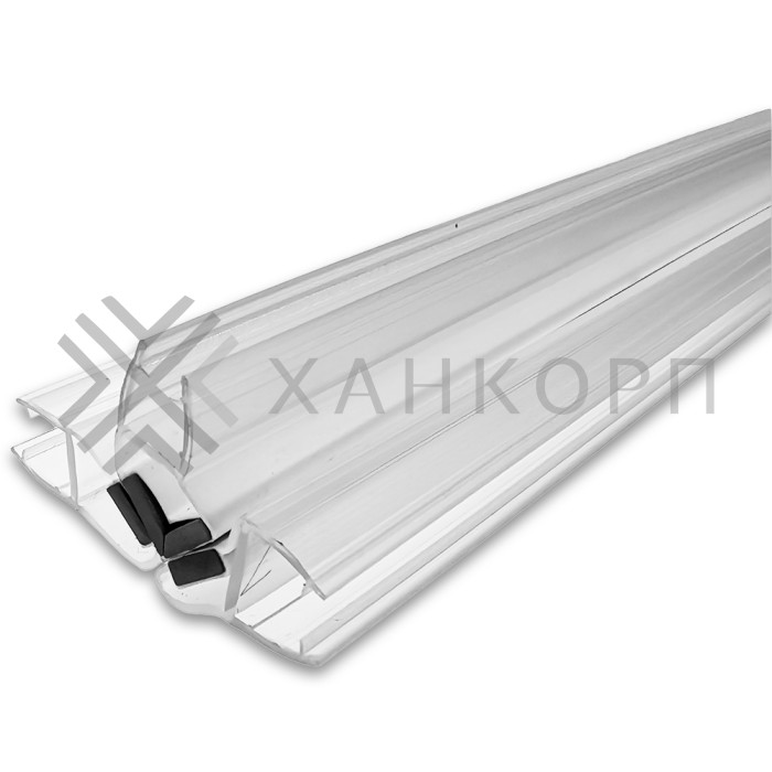 Уплотнитель Т-образный магнитный ПРЕМИУМ, прозрачный с белым магнитом, 2.5 м FDPP-517.8