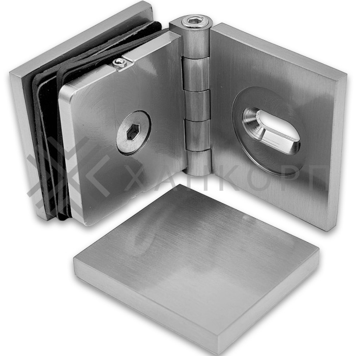 Коннектор Пегас FDK-100 стена-стекло 0°-180°, латунь/матовый