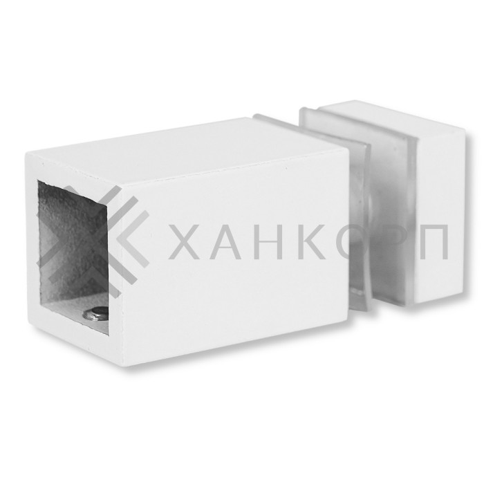 Крепление FDC-54 трубы 15х15 к стеклу, нержавейка/белый