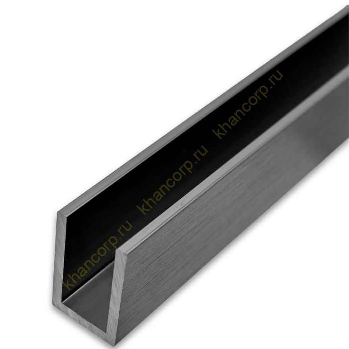 Профиль опорный FDPA-50.3, 20х13х2 мм под стекло 8 мм, 3 м,алюминий/оружейная сталь