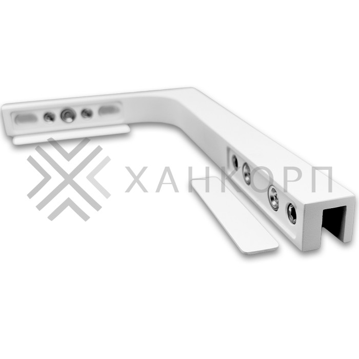 Угловой стабилизатор Диор FDK-4R стена-стекло 90˚ правый, нержавейка/белый