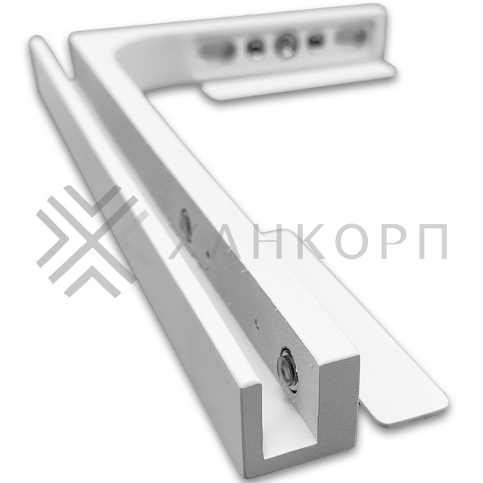 Угловой стабилизатор Диор FDK-4R стена-стекло 90˚ правый, нержавейка/белый
