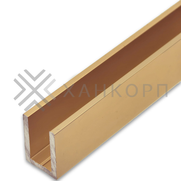 Профиль FDPA-50.3 п-образный 19х13х2 мм под стекло 8 мм, 3 м , алюминий/розовое золото