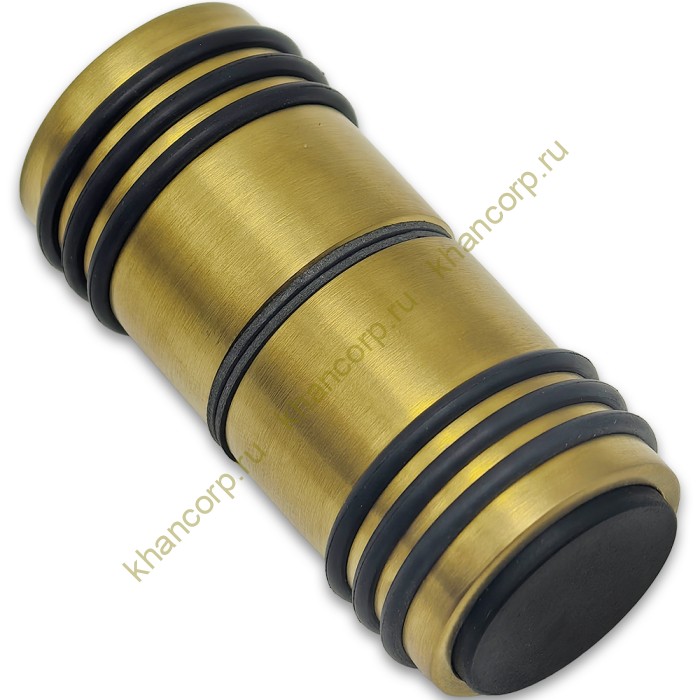 Ручка кноб Йота FDR-141 с одним резиновым торцом, алюминий/брашированное золото