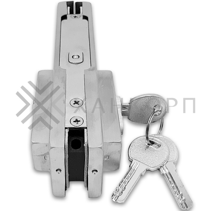 Замок FKZ-30 с овальным ригелем ключ/ключ, нержавейка/матовый