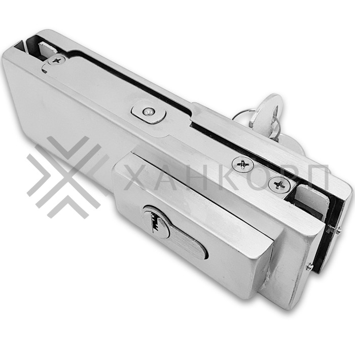 Замок FKZ-30 с овальным ригелем ключ/ключ, нержавейка/матовый