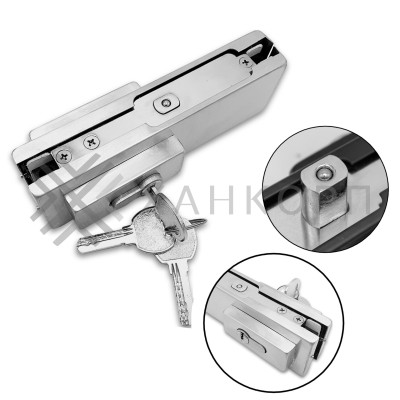 Замок FKZ-30 с овальным ригелем ключ/ключ, нержавейка/матовый