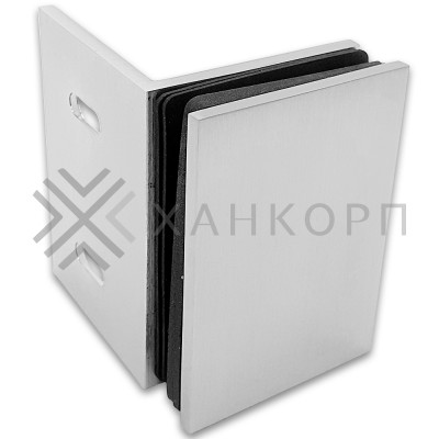 Коннектор Пегас FDK-132, 70*50 мм стена-стекло 90° латунь/матовый