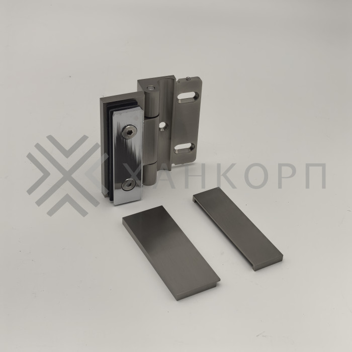 Петля Гера FDP-120 стена-стекло 90˚ открывание наружу, латунь/матовый