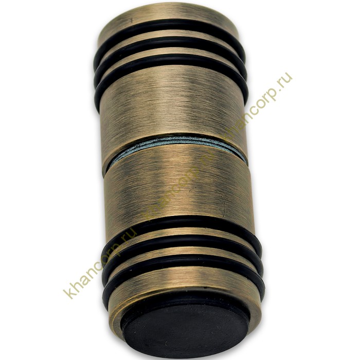 Ручка кноб Йота FDR-141 с одним резиновым торцом, алюминий/бронза