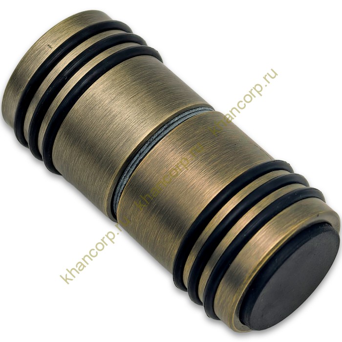 Ручка кноб Йота FDR-141 с одним резиновым торцом, алюминий/бронза