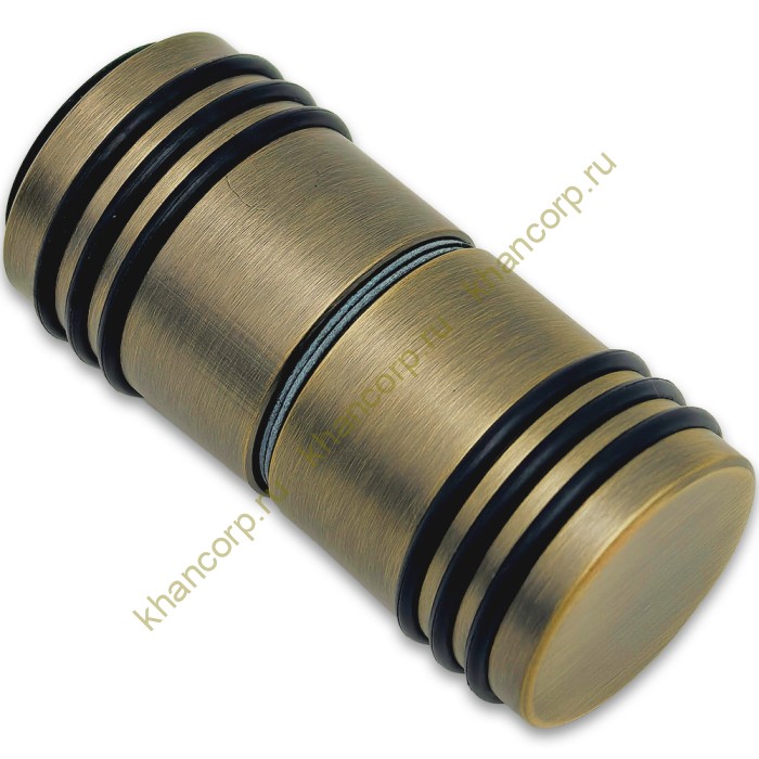 Ручка кноб Йота FDR-141 с одним резиновым торцом, алюминий/бронза