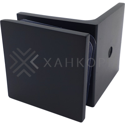 Коннектор Альфа α FDK-13 стена-стекло 90˚ с пластиной, цинк/черный