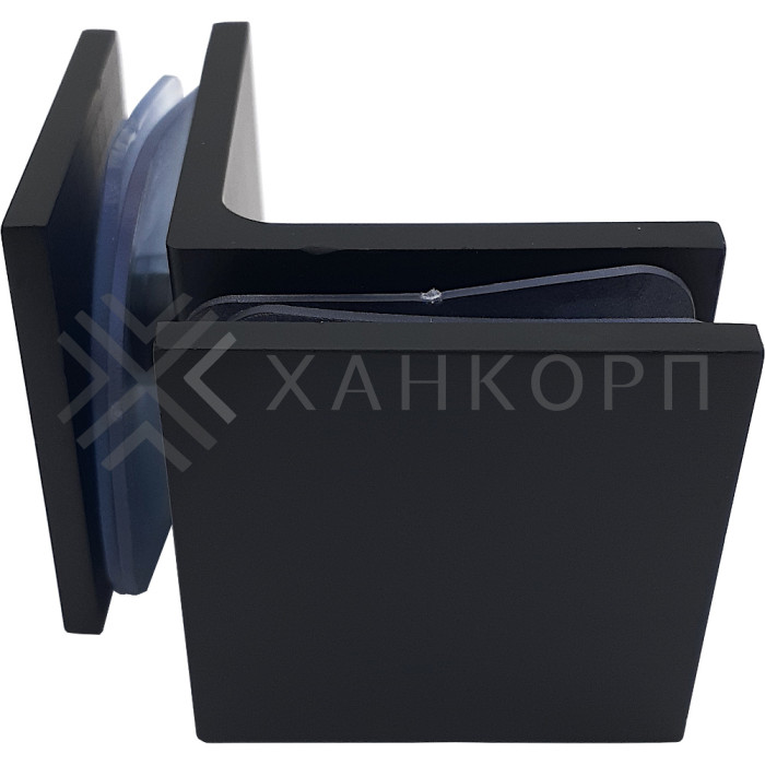 Коннектор Альфа α FDK-14 стекло-стекло 90˚ нержавейка/черный