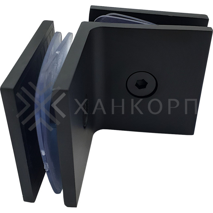 Коннектор Альфа α FDK-14 стекло-стекло 90˚ нержавейка/черный